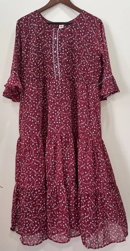 Ankle length georgette frock