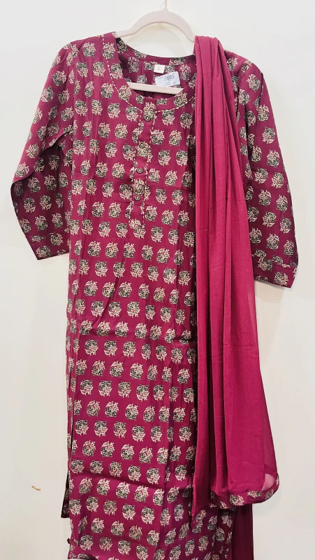 premium crape georgette Fabric 3piece Set