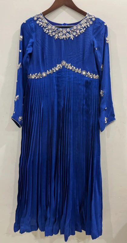 AN189- Natural crape Fabric Frock