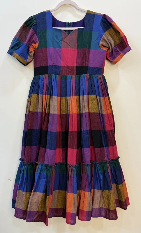 ANB23-Madrasi checks handloom frock