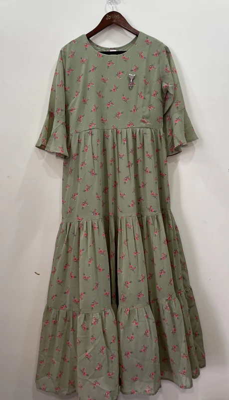 soft georgette long frock