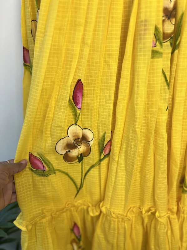ANB5-Kota fabric hand painted frock