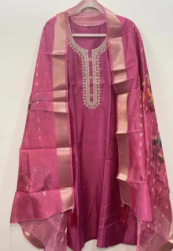 premium roman silk 3 piece set
